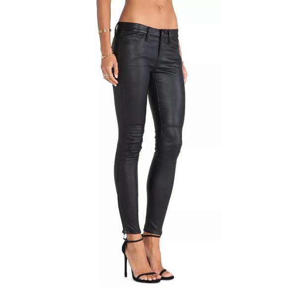 Current/Elliot Revolve black lamb leather pants - Picture 4 of 12